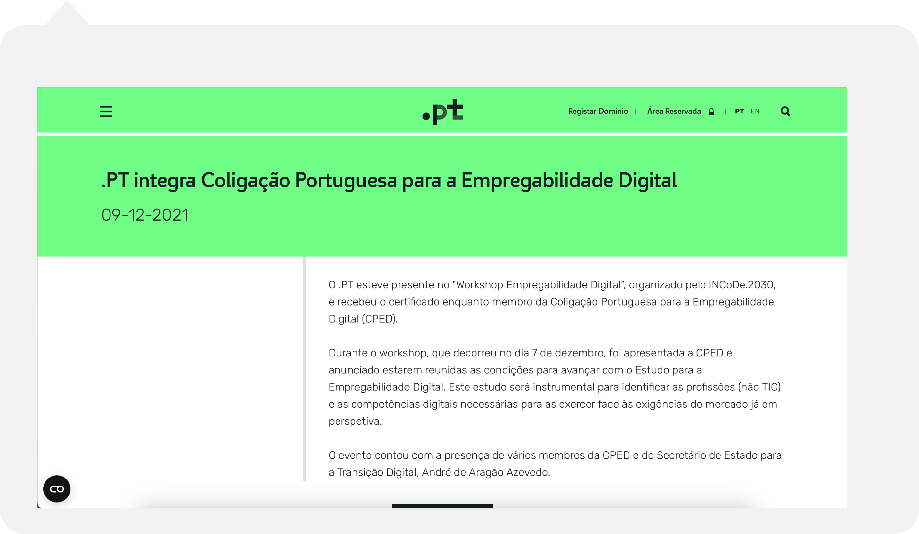.PT integra Coligação Portuguesa para a Empregabilidade Digital